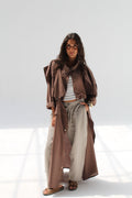 Tensile Flow Summer Coat - Brown