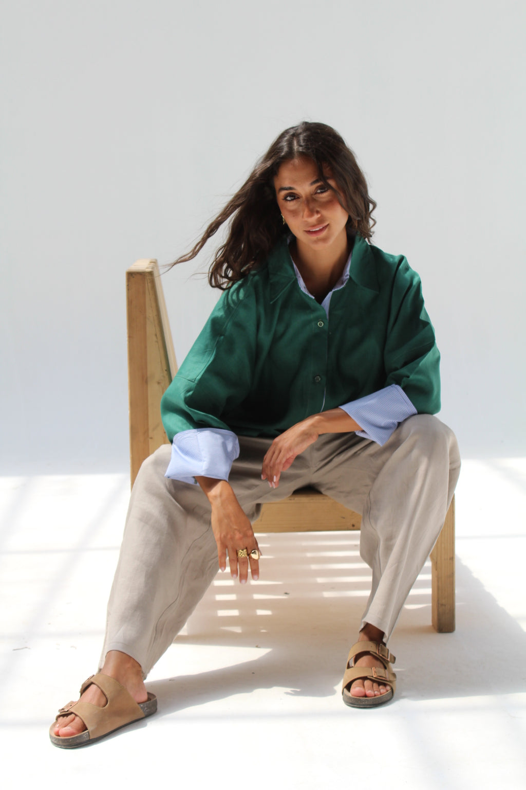 Breeze Pure Linen Shirt - Green