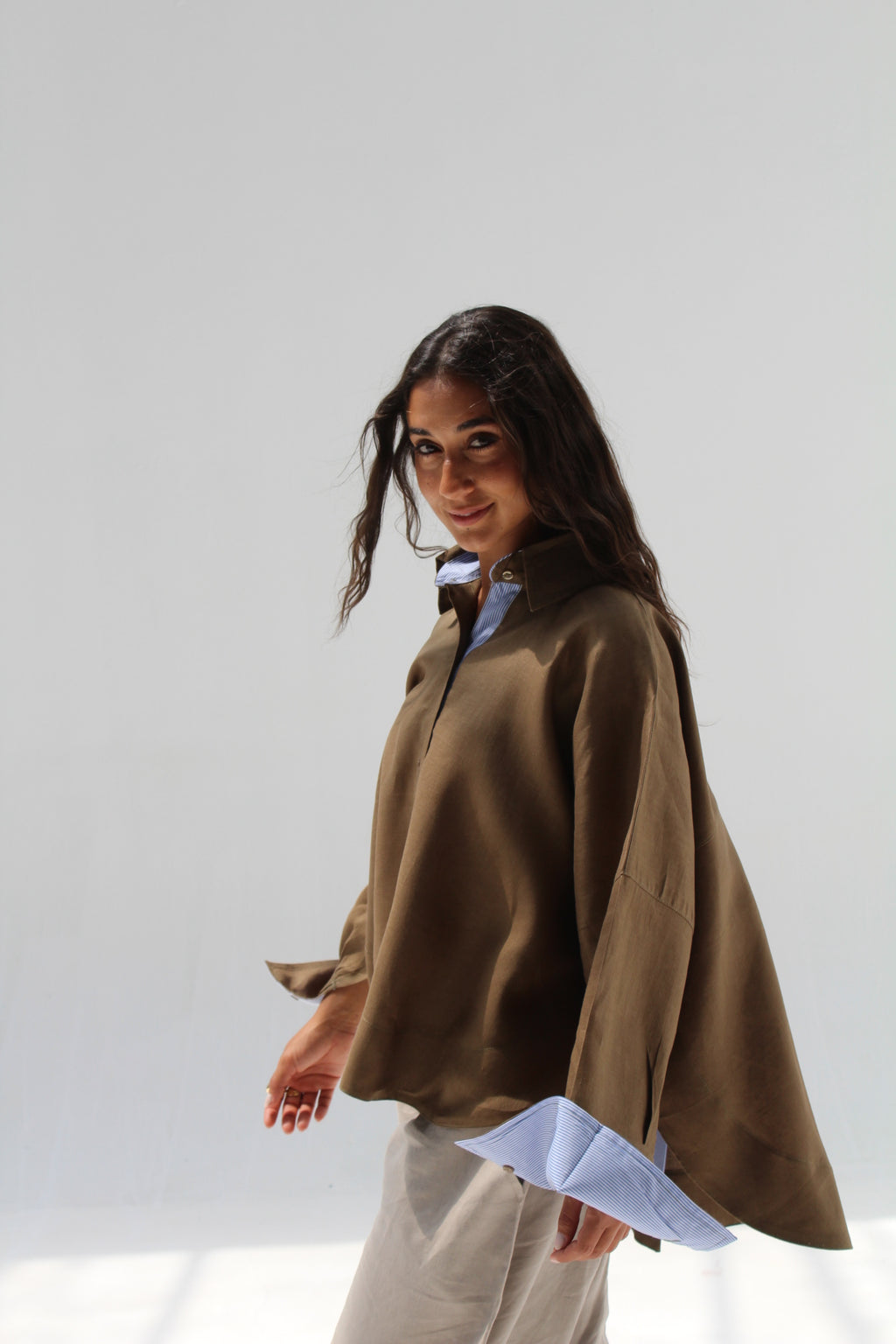 Breeze Pure Linen Shirt - Cumin