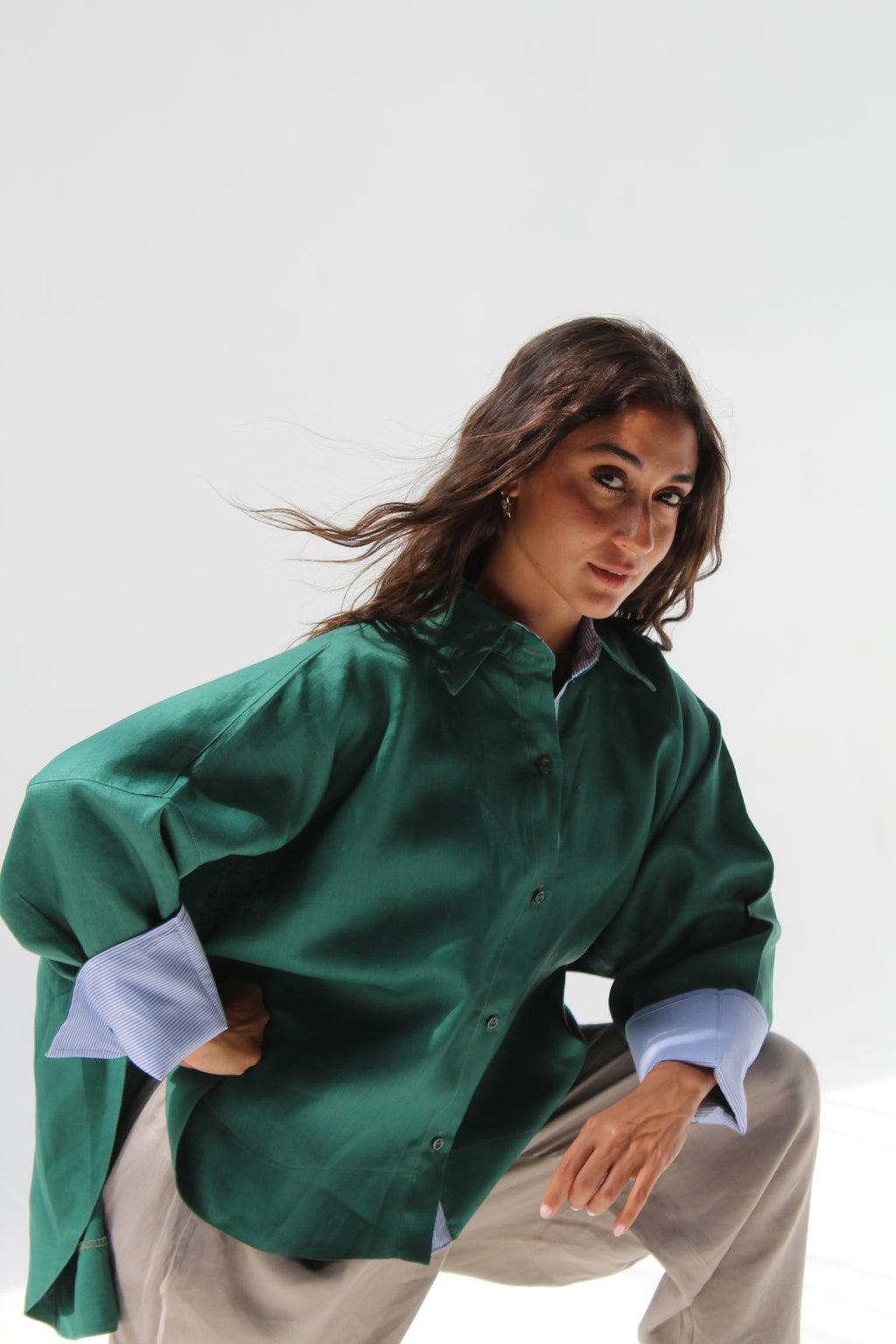 Breeze Pure Linen Shirt - Green