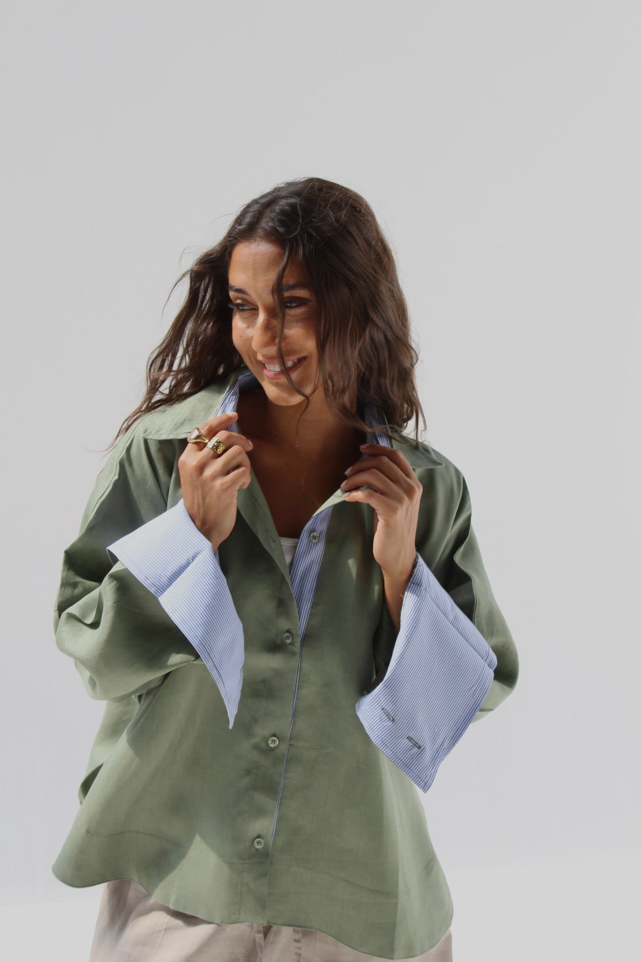 Breeze Pure Linen Shirt - Olive