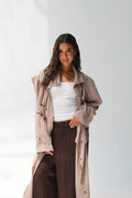 Tensile Flow Summer Coat - caffe