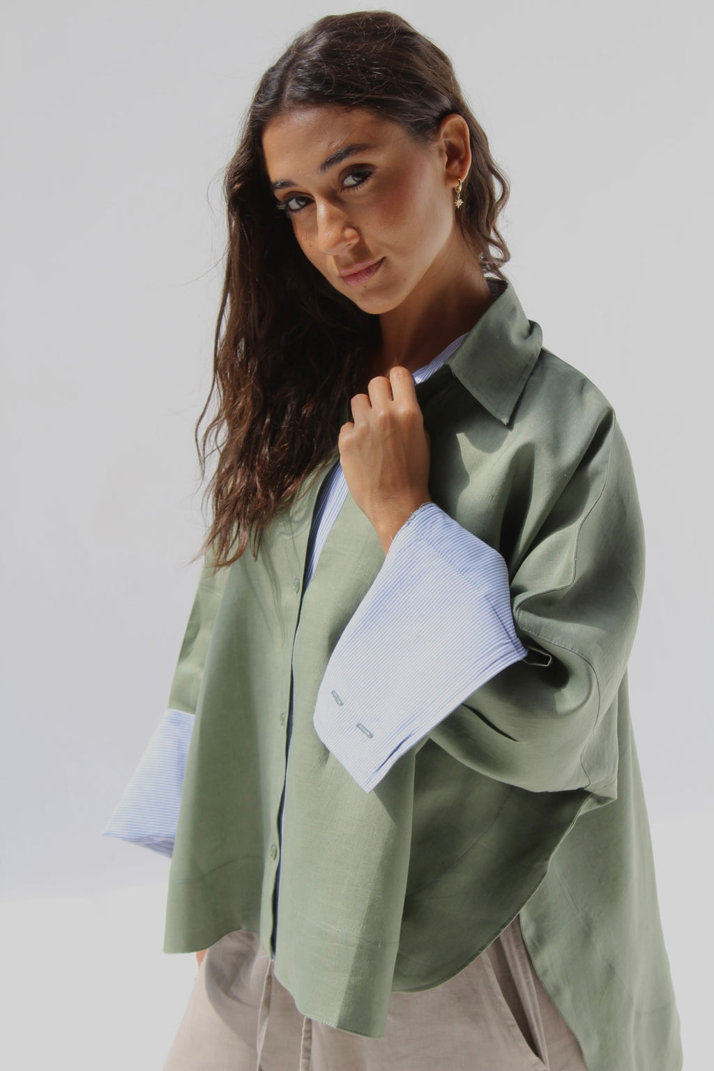 Breeze Pure Linen Shirt - Olive