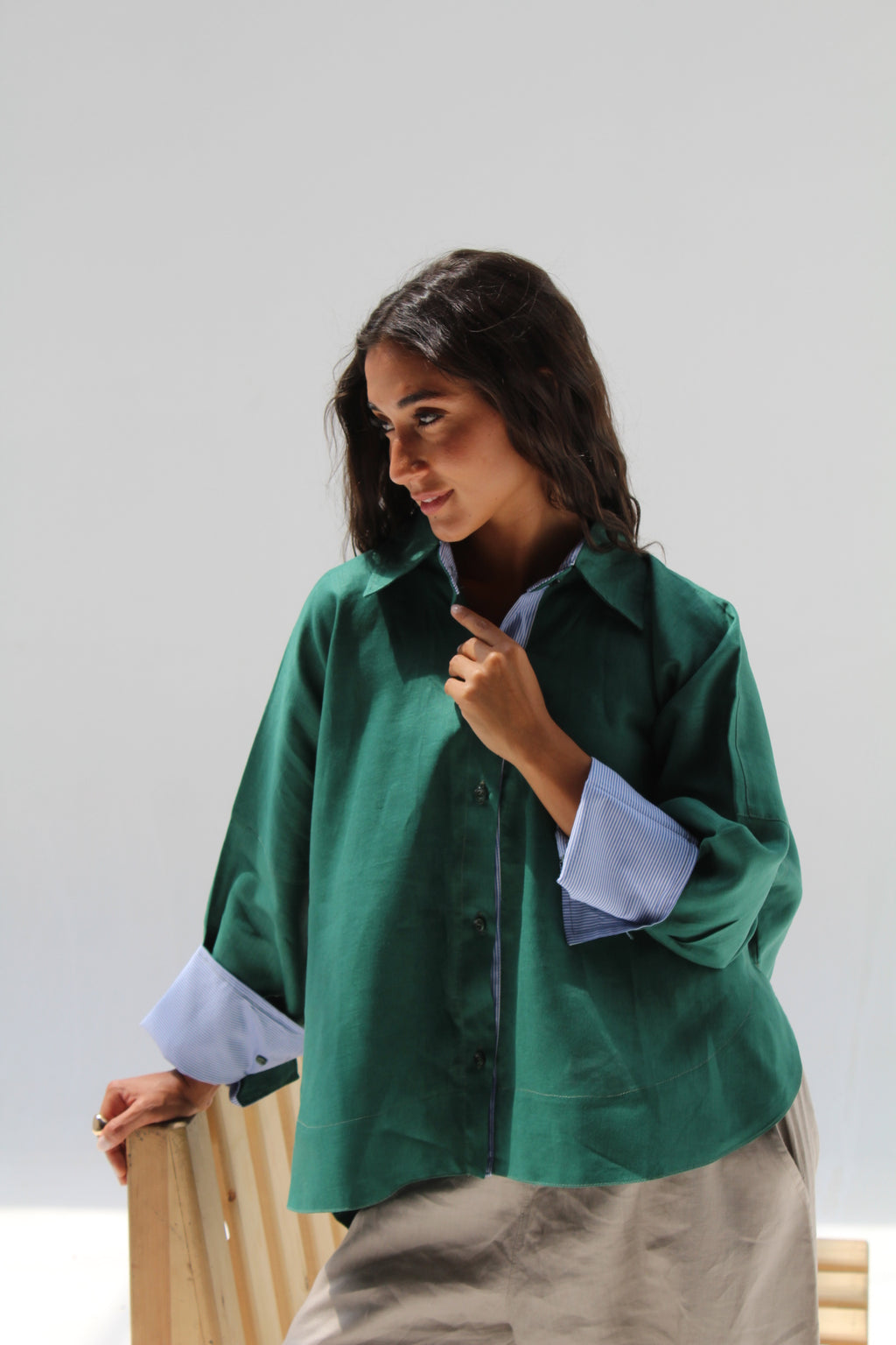Breeze Pure Linen Shirt - Green