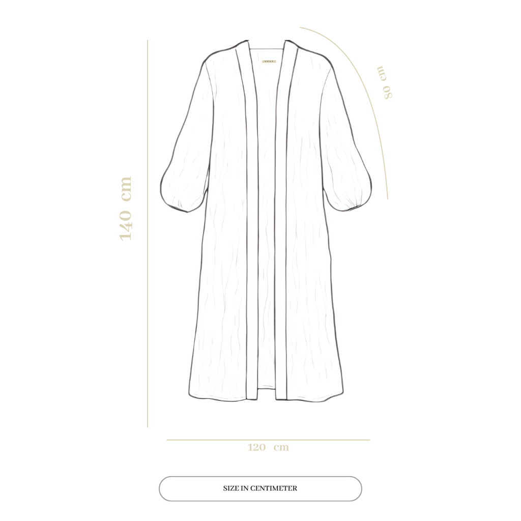 Crushed Chiffon Kimono - Green
