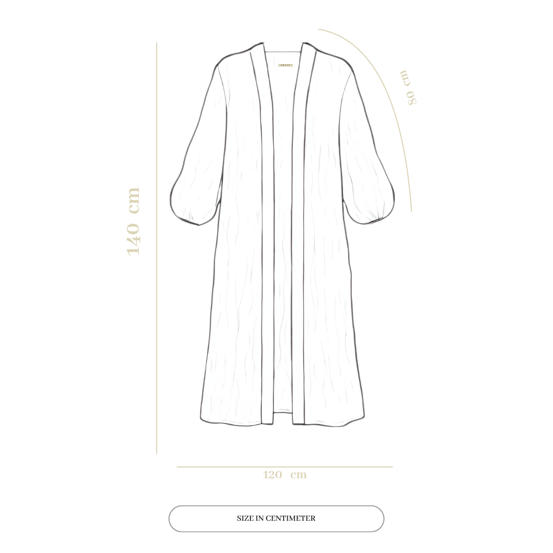 Crushed Chiffon Kimono - Green