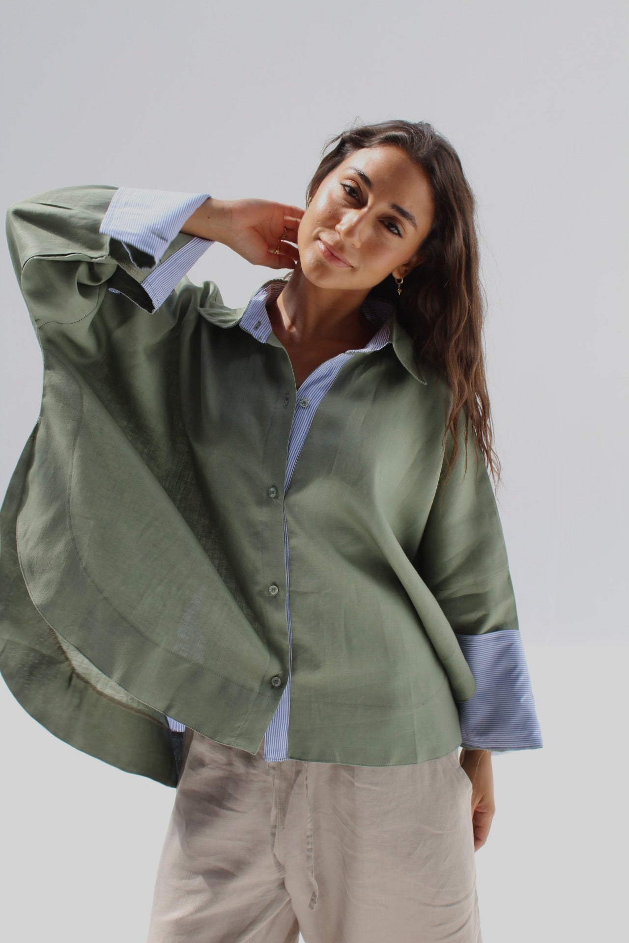 Breeze Pure Linen Shirt - Olive