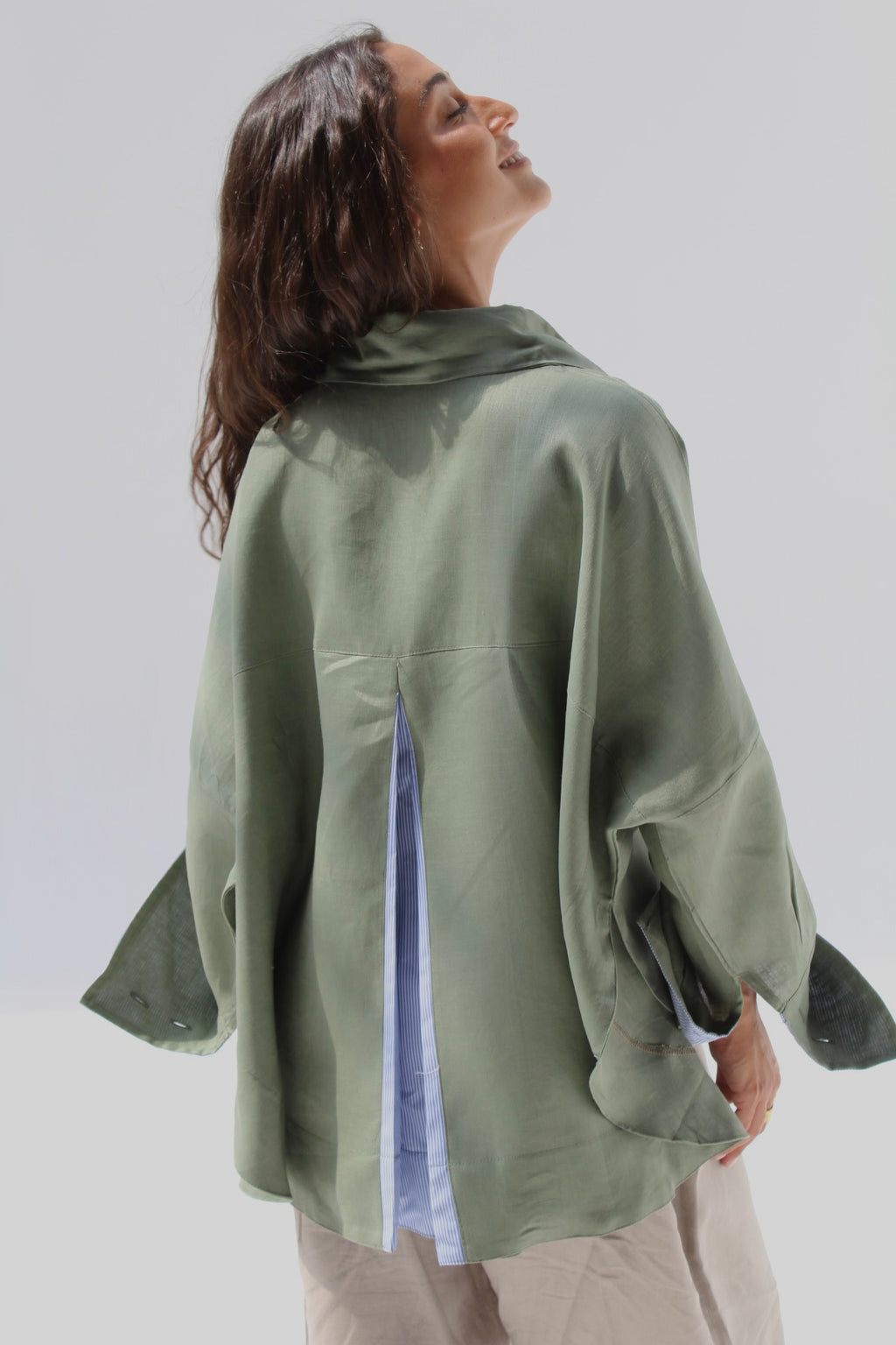 Breeze Pure Linen Shirt - Olive