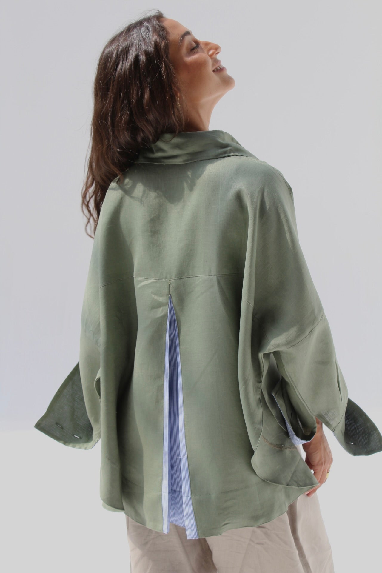 Breeze Pure Linen Shirt - Olive