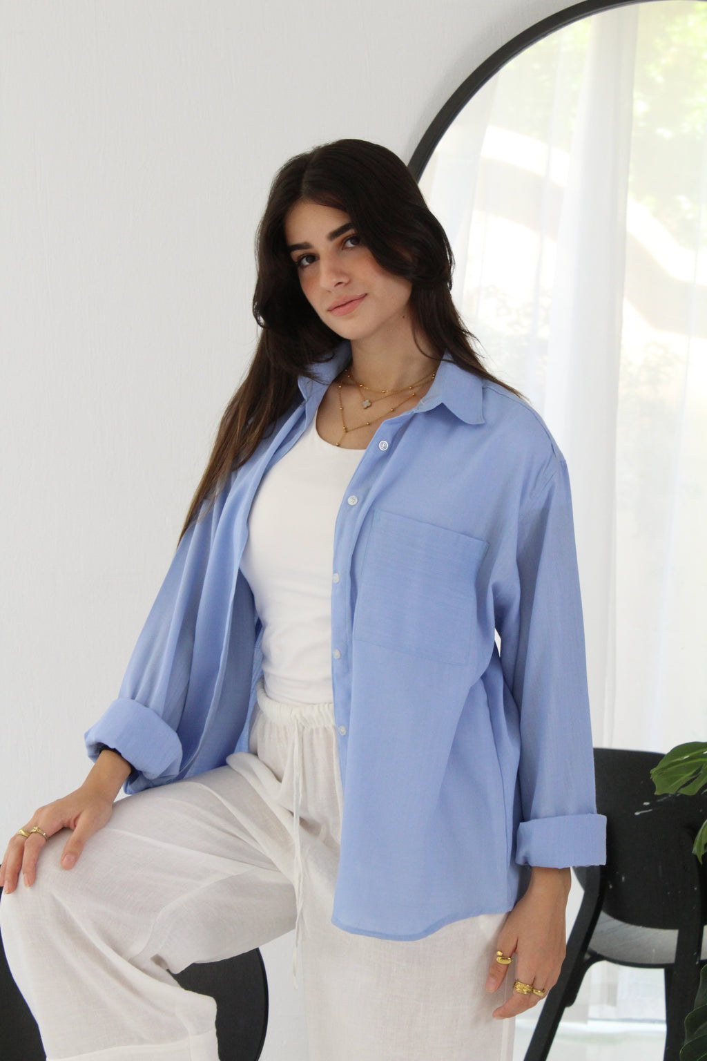 Linen Shirt - Blue