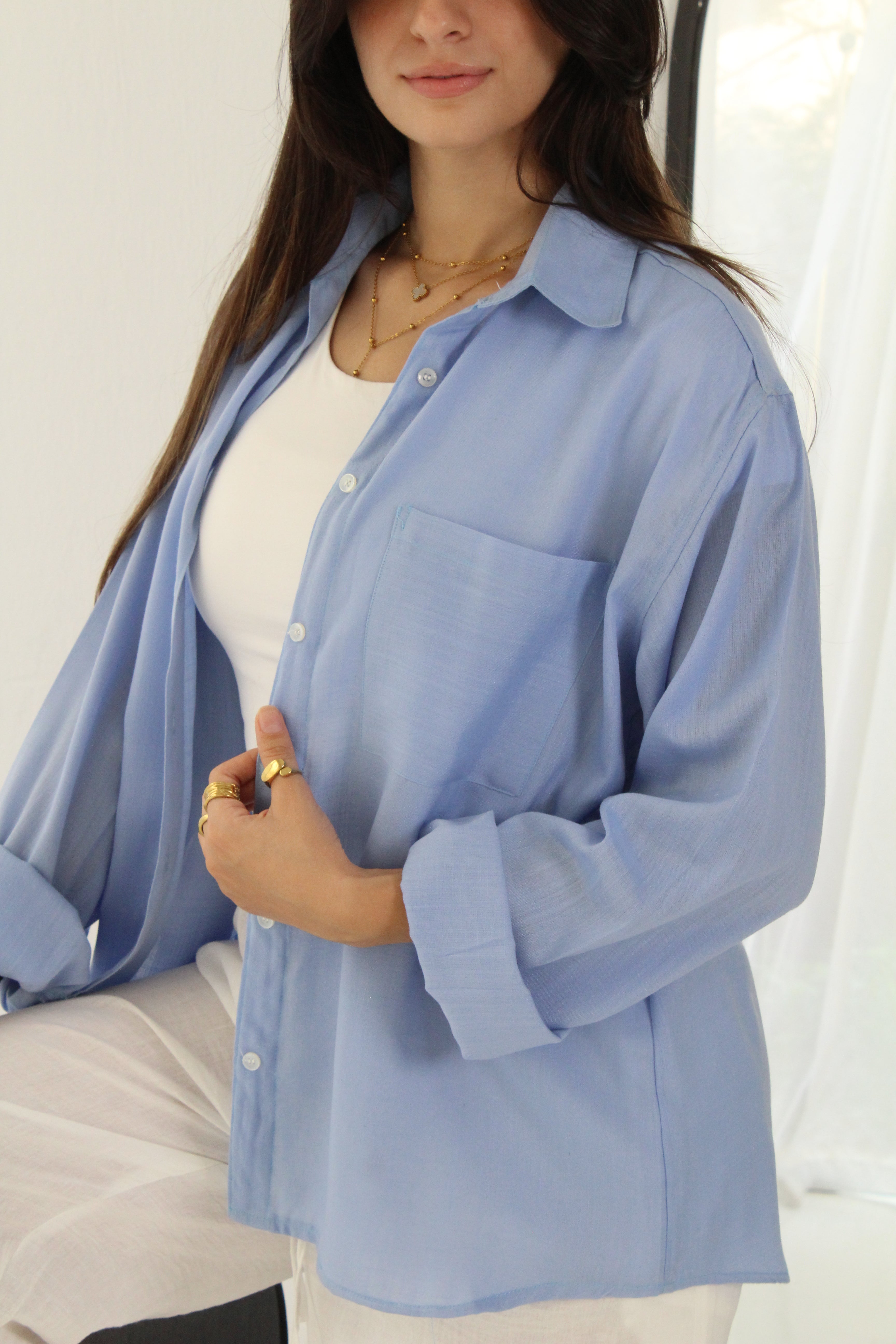 Linen Shirt - Blue