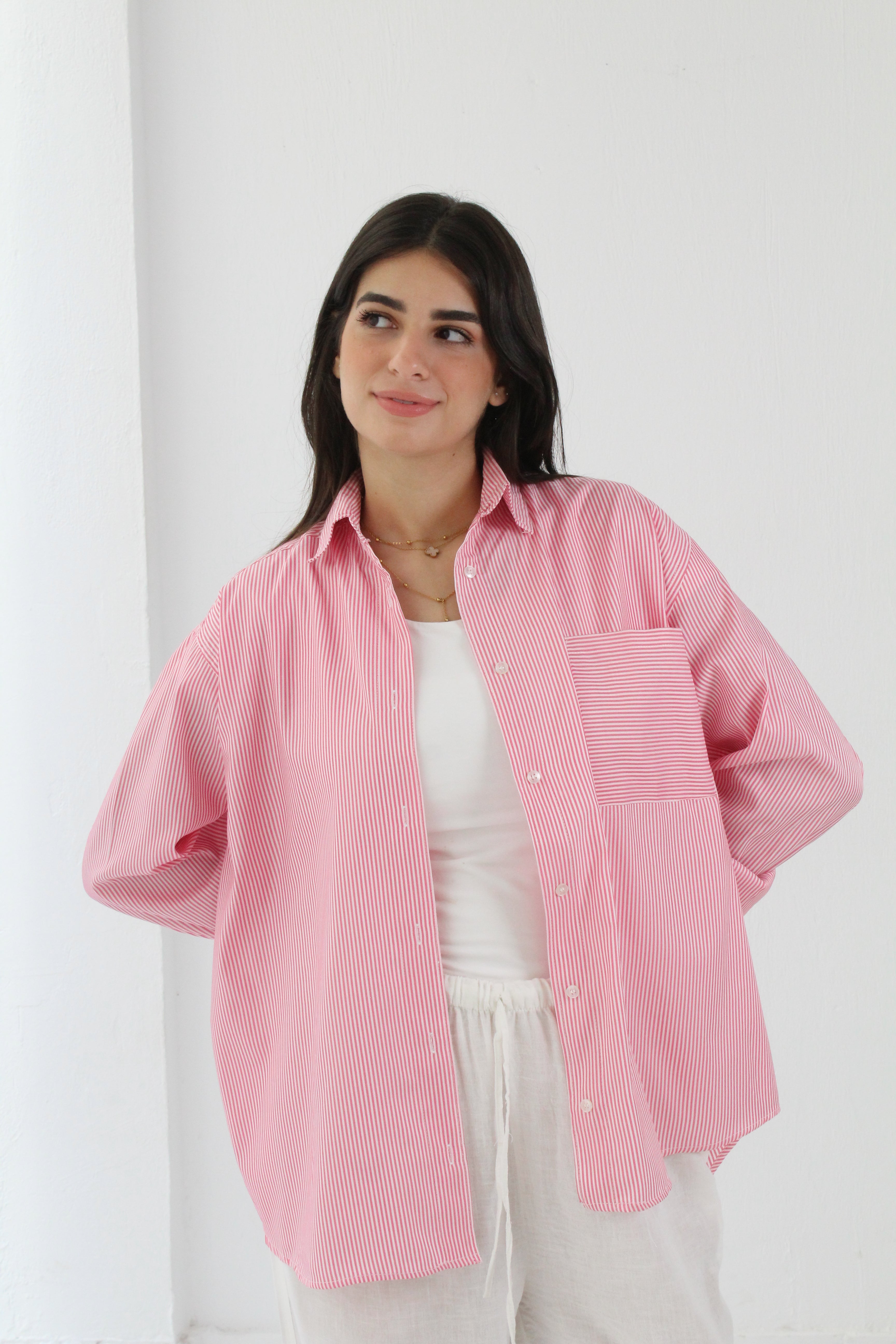 Stripe Shirt - Foushia