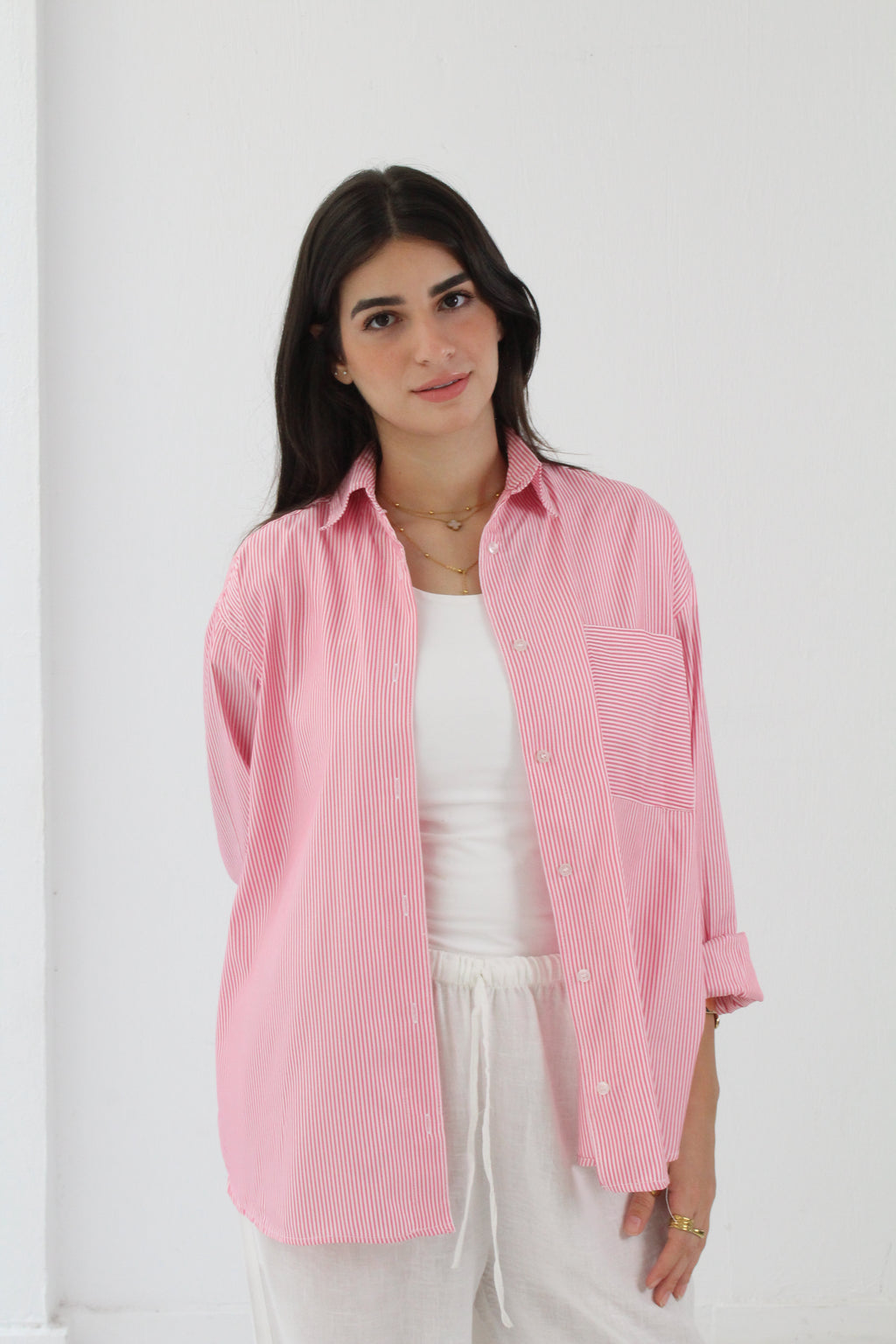 Stripe Shirt - Foushia