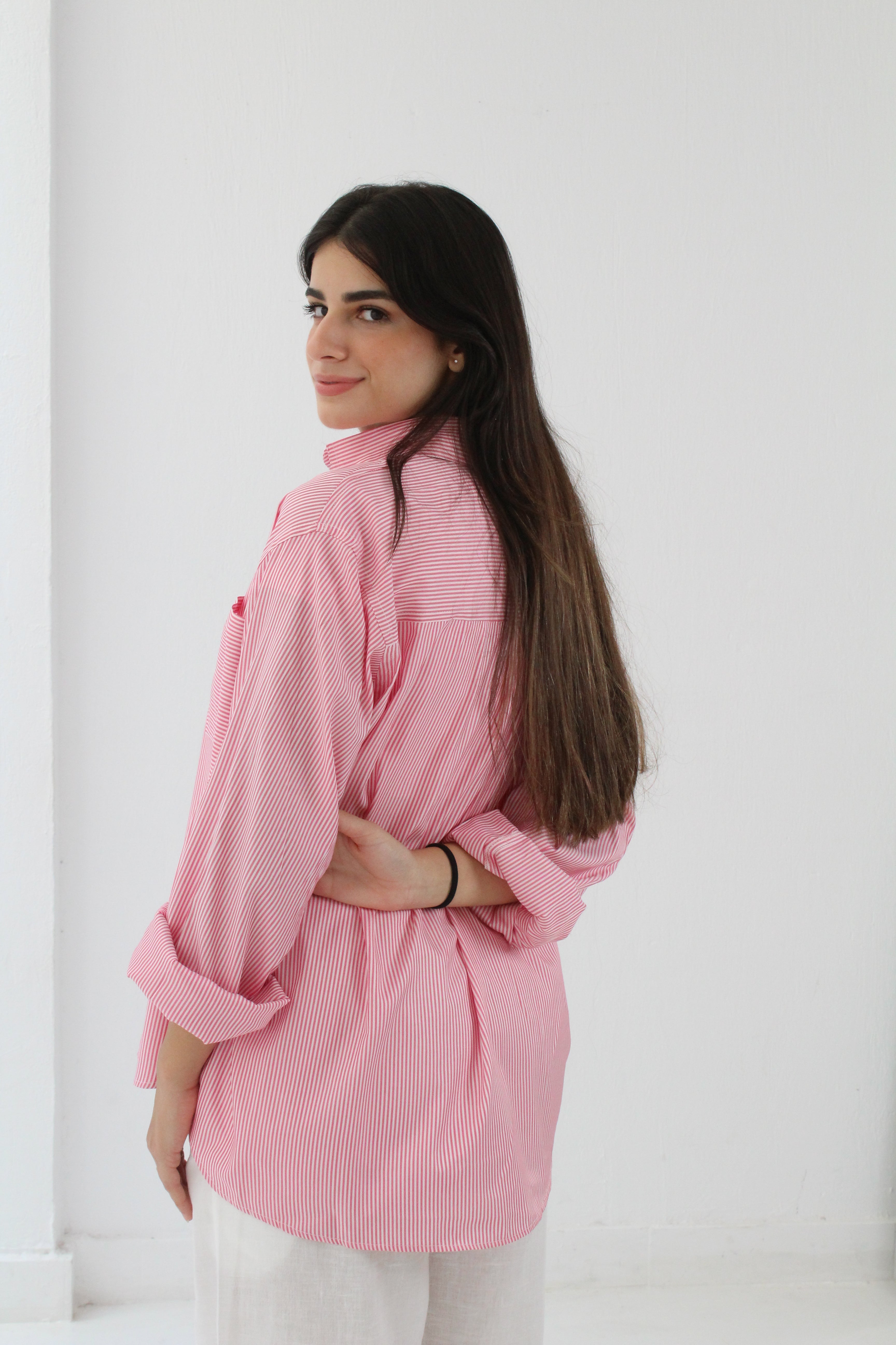 Stripe Shirt - Foushia