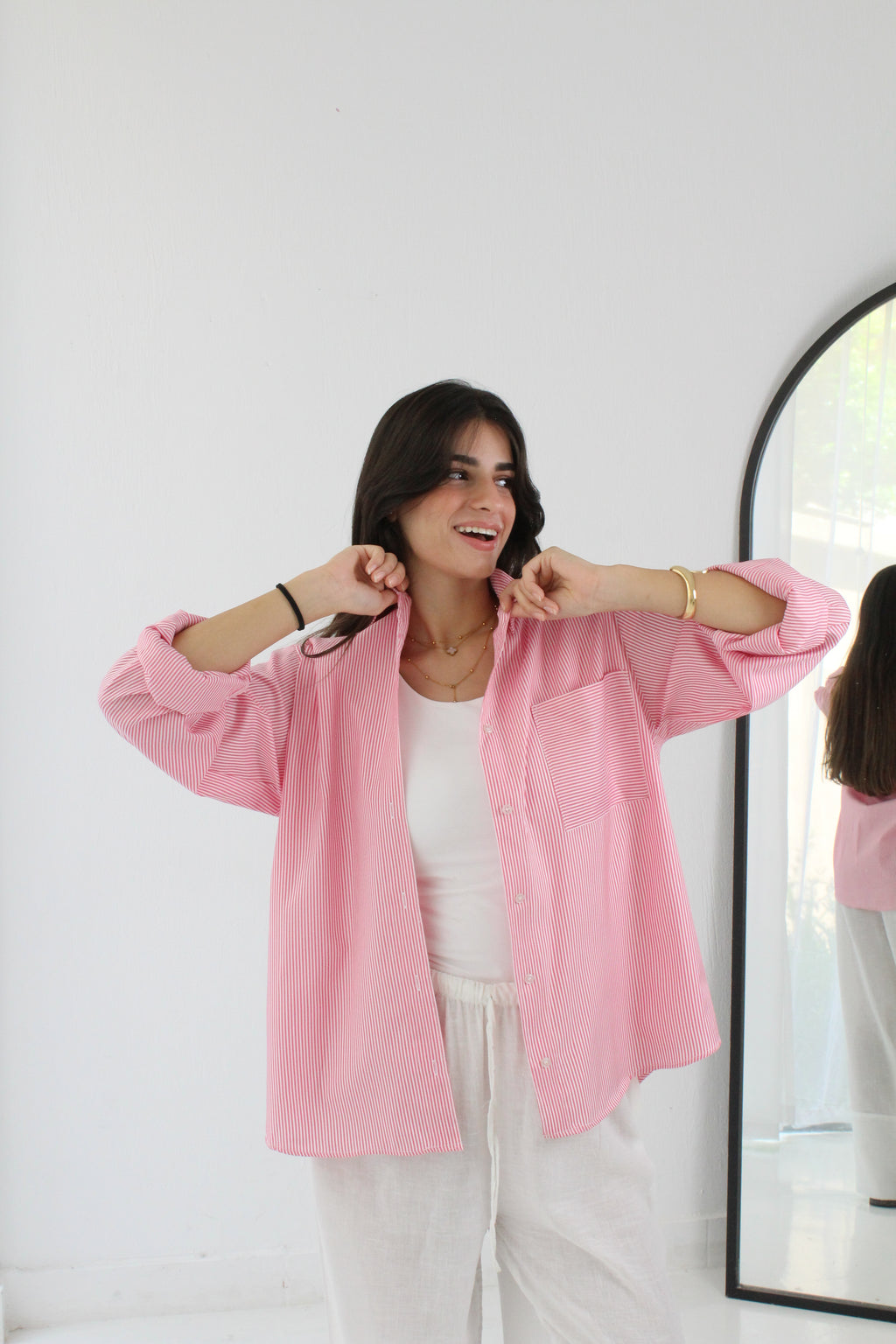 Stripe Shirt - Foushia