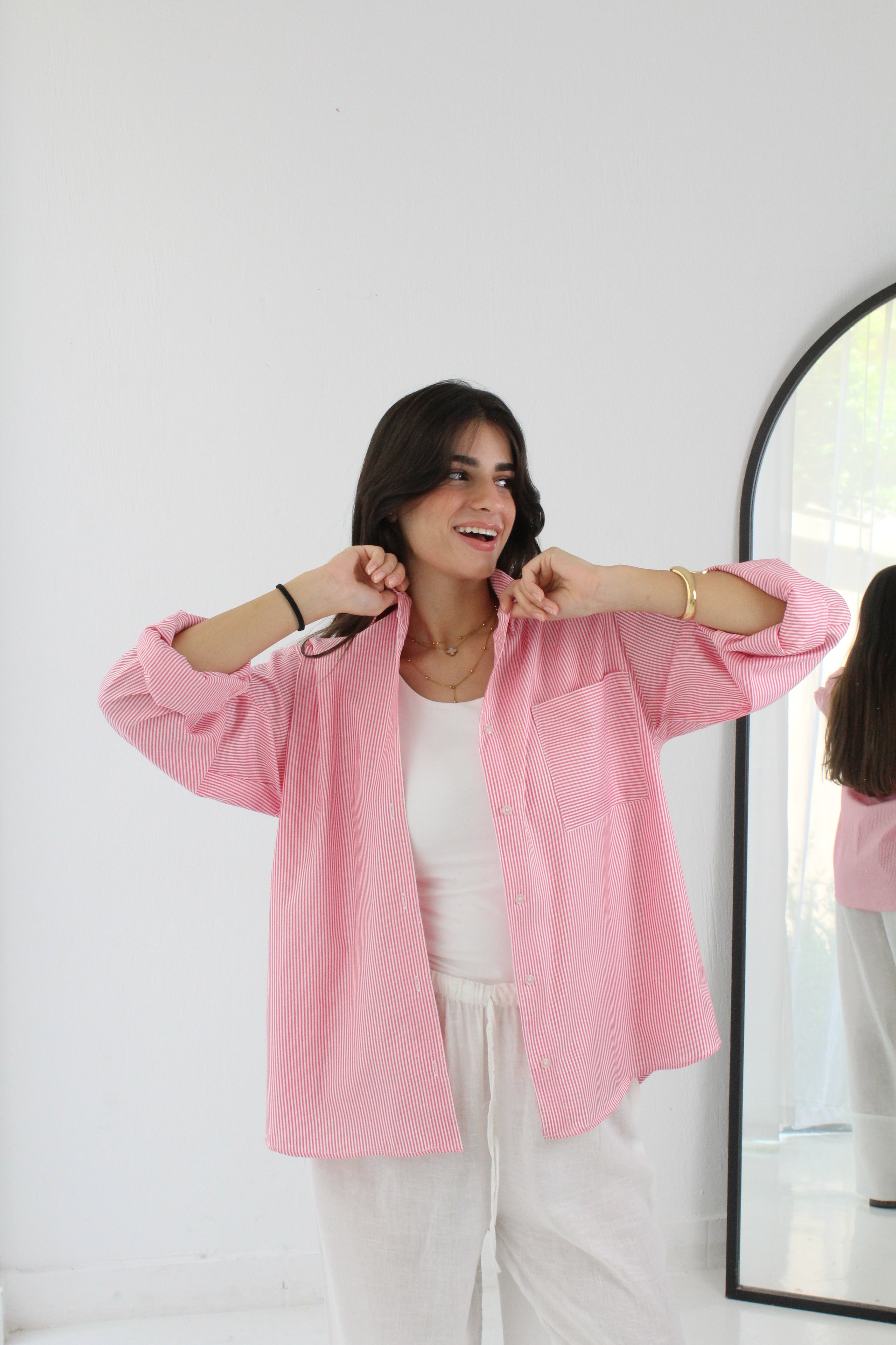 Stripe Shirt - Foushia