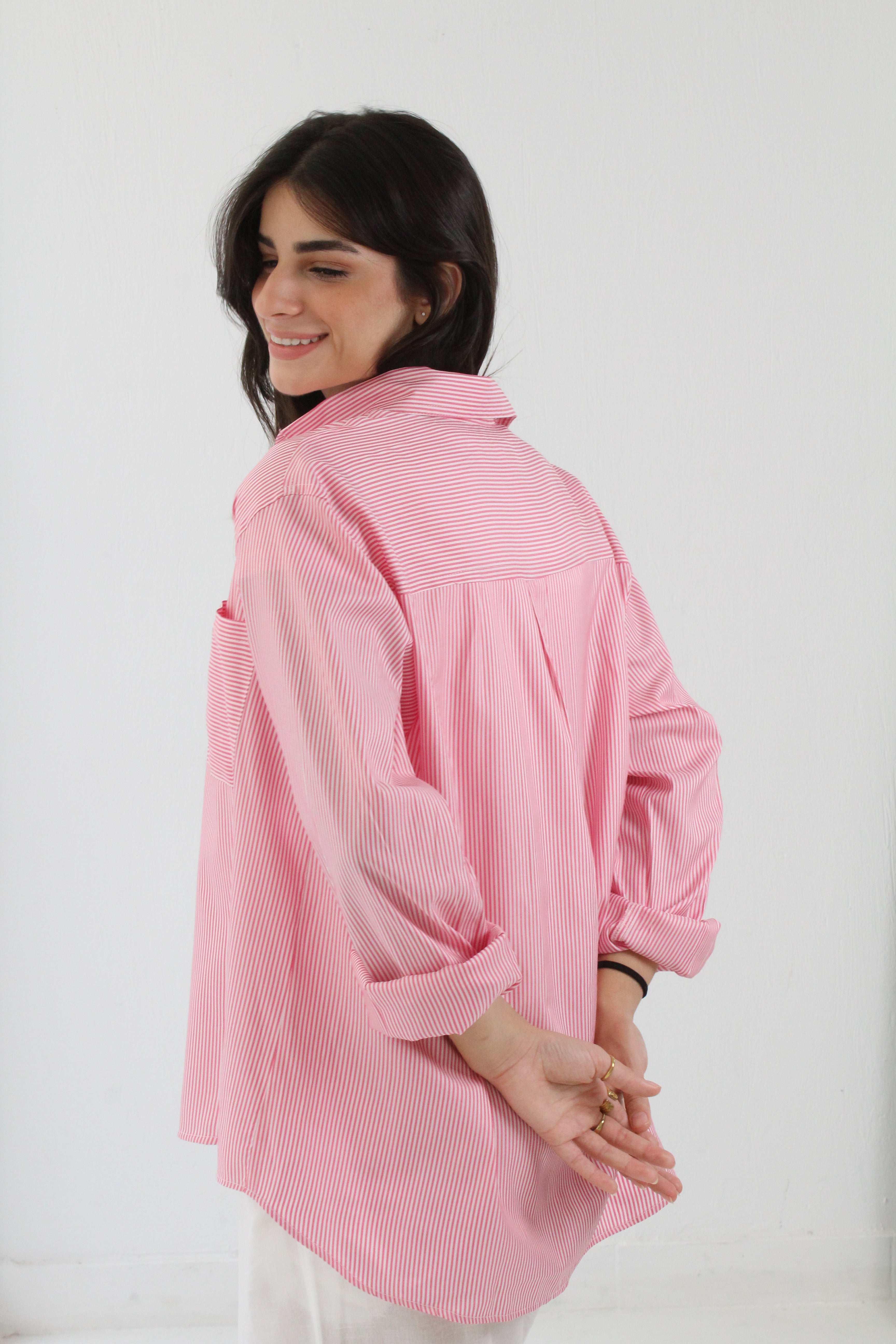 Stripe Shirt - Foushia