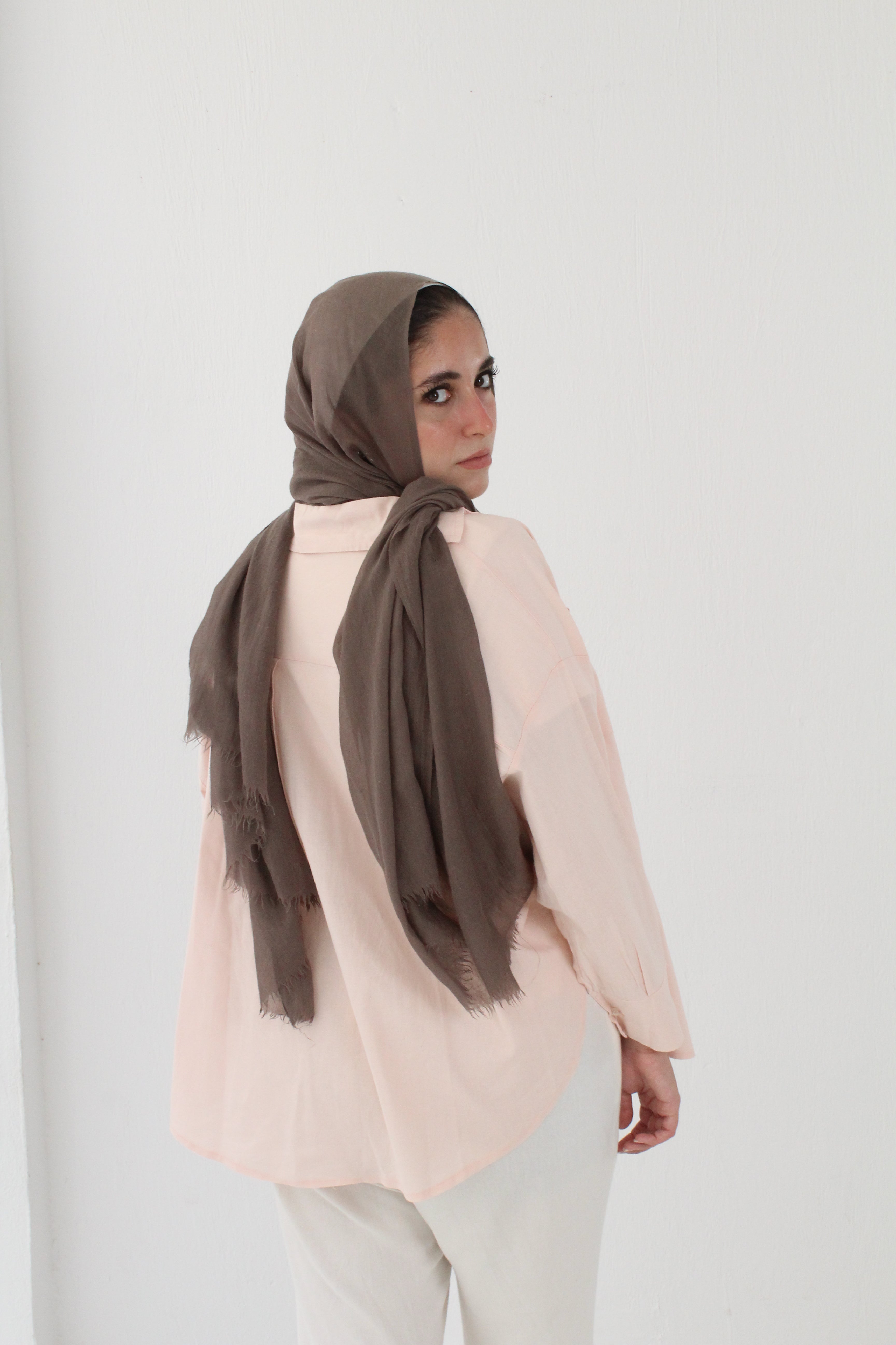Linen High -low Shirt - baby pink