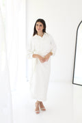 Velora Classic Wrapped Dress - White
