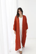 Crushed Chiffon Kimono - Ruby