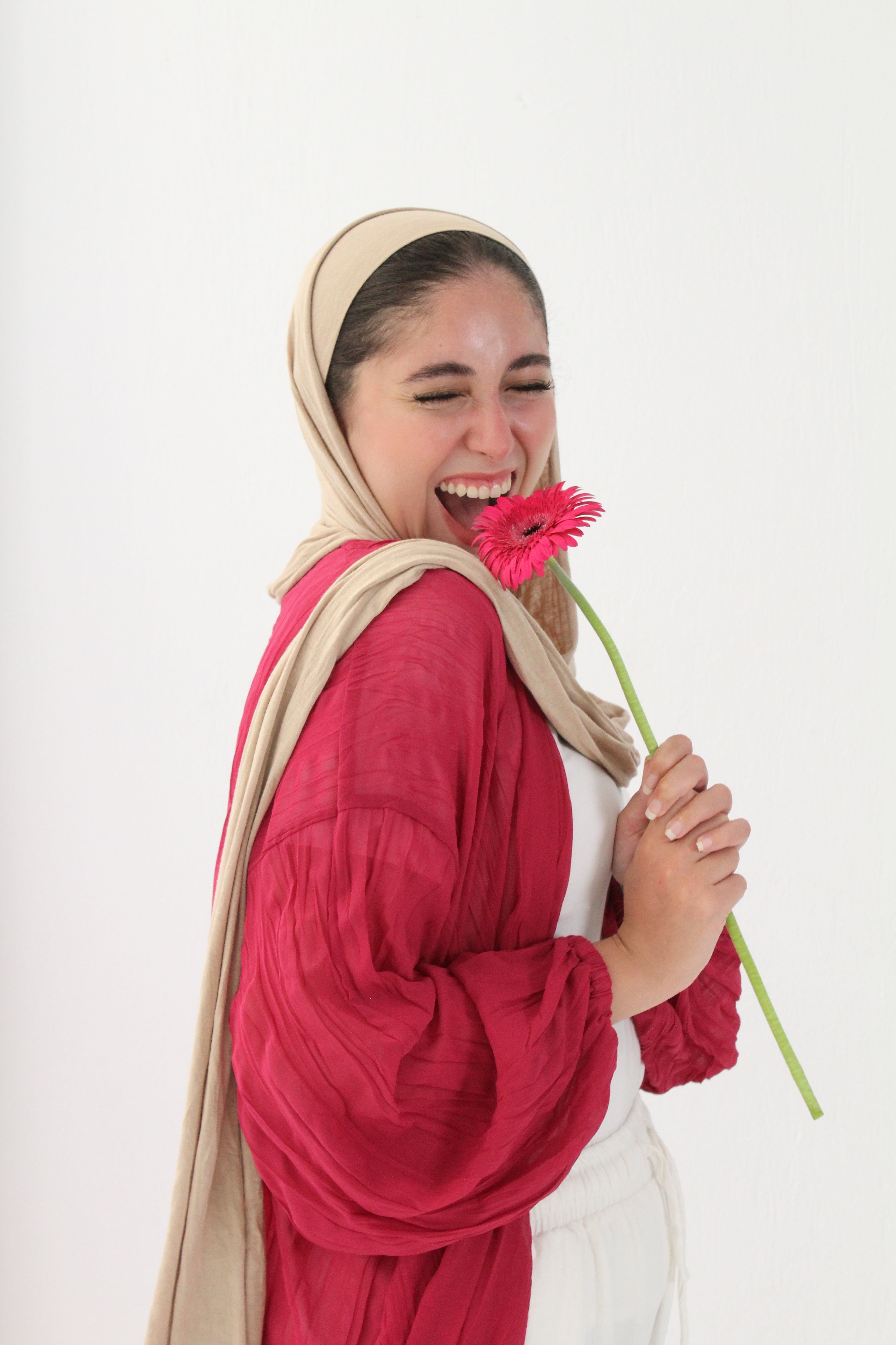 Crushed Chiffon Kimono - Fushia