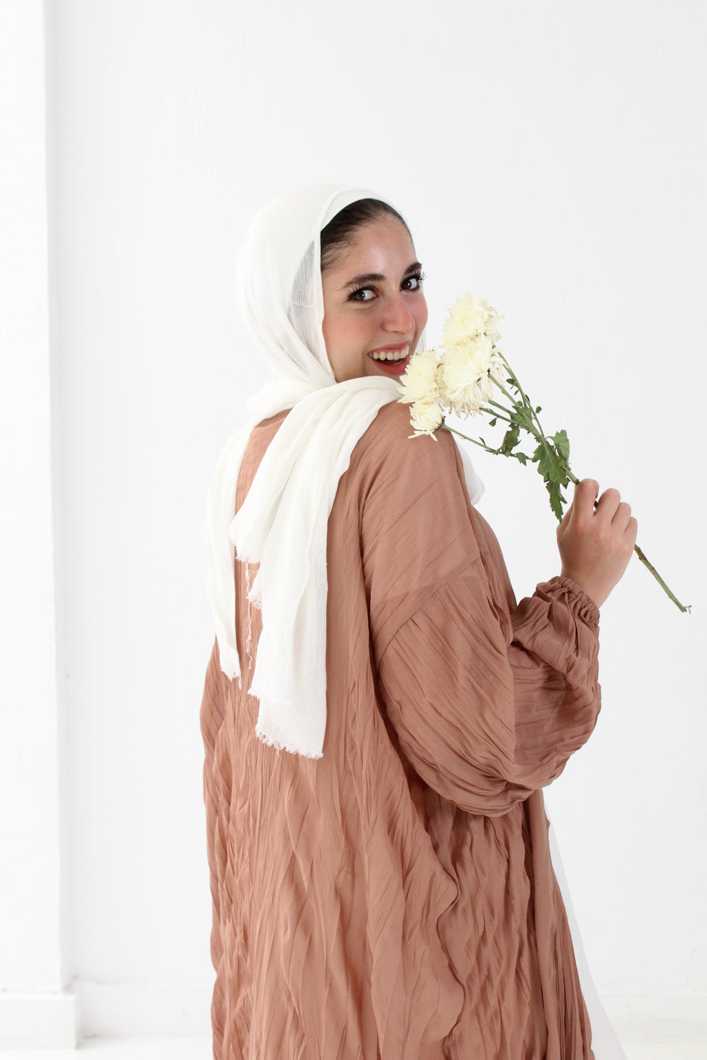 Crushed Chiffon Kimono - Cashmere